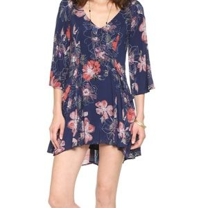 Free People Eyes On You Navy Mini Dress Size 0